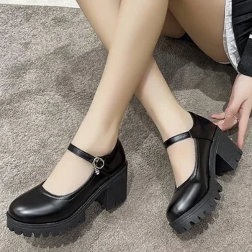 Mná Sála Mary Janes Ardán Lolita Bróga ar Heels Caidéil Stíl na mBan Seapánach Cailíní Vintage Bróga SÚil Ard do Mhná