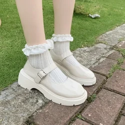 Pantofi lolita noi pantofi japonezi Mary Jane Pantofi Femei Fete de epocă JK uniforme Platform Pantofi Cosplay High Heels Plus Size 42