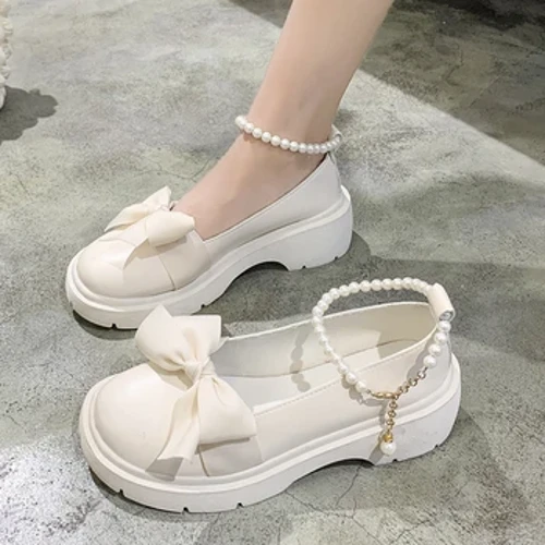 Ženske debele platforme Čevlji Mary Janes Lolita Pulve za zabavo Poletje 2022 Novi sandali z verižico s pentljo Čevlji Mujer Modni Oxford Zapatos