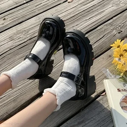 Izicathulo ze-Lolita Abesifazane BaseJapane UMary Jane Izicathulo Abesifazane Badala Amantombazane Abafundi I-JK Uniform High Heel Platform Shoes Cosplay Plus Size