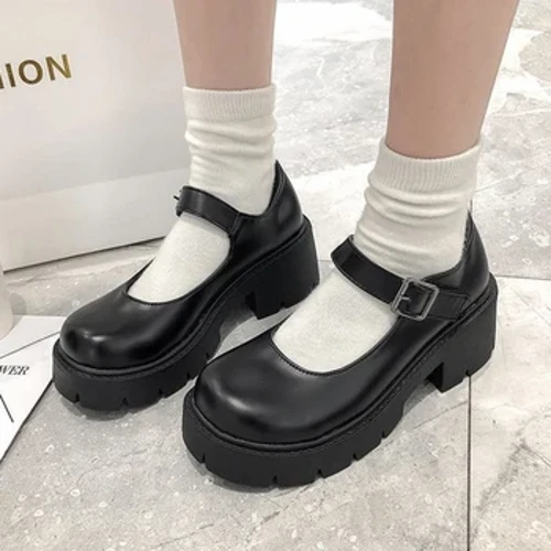 Sko Lolita Sko Kvinner Japansk stil Mary Jane Sko Kvinner Vintage Jenter Høyhælte plattformsko College Student Str. 40