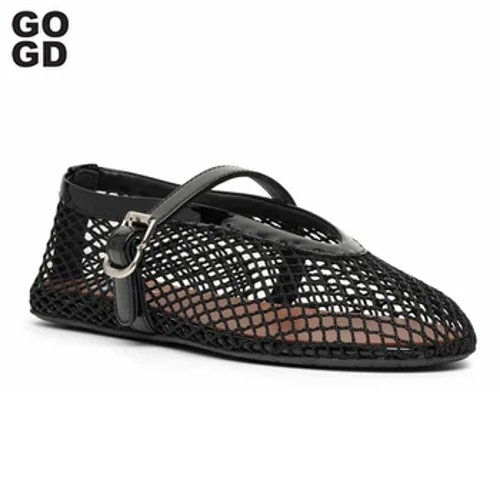 GOGD Marke Mode Damen Neue Ballerinas Atmungsaktive Mesh-Aushöhlungen Mary Jane Schuhe Frühling Sommer Walking Einzelschuhe