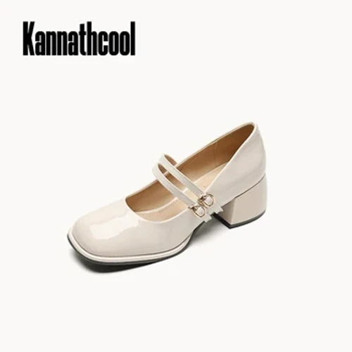 Damenschuhe, Marke, 5 cm High Heels, modische, weiche Leder, bequeme Mary Jane-Schuhe #6810