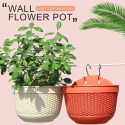 Bắt chước Rattan dệt hoa sáng tạo trồng vườn hoa pot hoa tường treo cây trồng giỏ giỏ sân