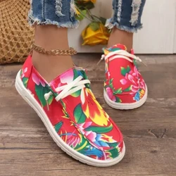 Chaussures plates femmes décontracté sans lacet Style chinois nord-est grande fleur mocassins confortables mode