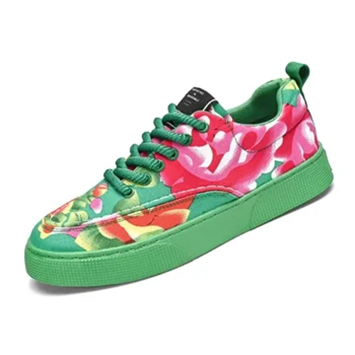 Esgidiau Newydd i Ddynion Esgidiau Cynfas Arddull Tseineaidd Tuedd Argraffu Fflatiau Esgidiau Sgrialu Ieuenctid Stryd Cŵl 2024 Ffasiwn Sneaker Lace-up