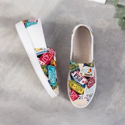 2022 NewCloth Chaussures Femmes Simple Fond Plat Paresseux Style Pêcheur Coréen Blanc Décontracté Toile Chaussure Femme Zapatillas Mujer