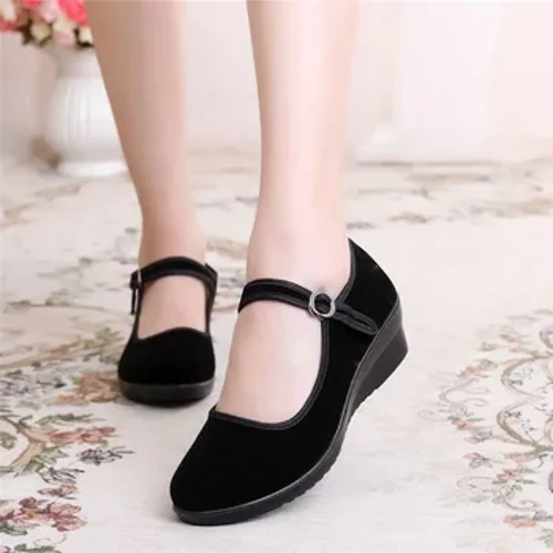 Wanawake Retro Kichina Embroidery Jadi Viatu Flat Lady Cute Anti Skid Dance Viatu Viatu Cool Vrouwen Platte Schoenen E3579