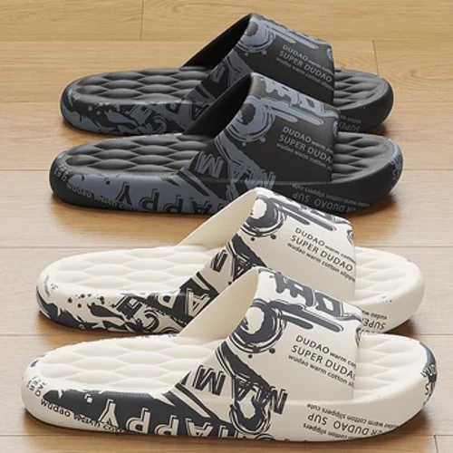 I-QYCKABY 2024 Imfashini Yendoda Amaslayidi Epholile Emnyama Emhlophe Isilayidi Izicathulo Isitayela SaseShayina Iphethini Yokuphrinta I-EVA Slippers Izimbadada Zabantu Ezingasheleli