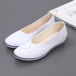 Damen-Halbschuhe, weich, zum Reinschlüpfen, Canvas, flache Schuhe, Damen, einfarbig, lässig, atmungsaktiv, Mutterschuhe, Макасини Женские