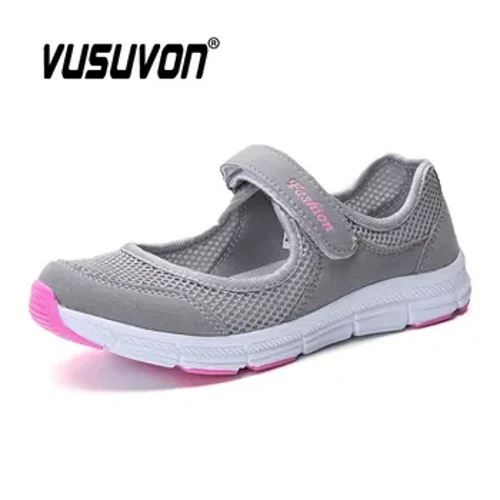 ʻO nā kāmaʻa hele wāwae hele wāwae ʻo Mary Jane mesh Fashion Mother Gift Light Flats 35-42 Size