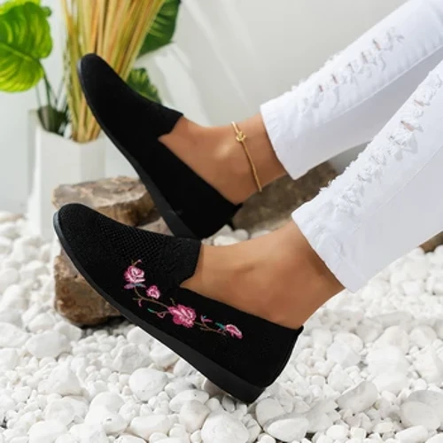Damesportssko Dame Sneakers Mesh Åndbar Blomster Komfort Moder Sko Blød Solid Mode Kvindefodtøj Letvægts