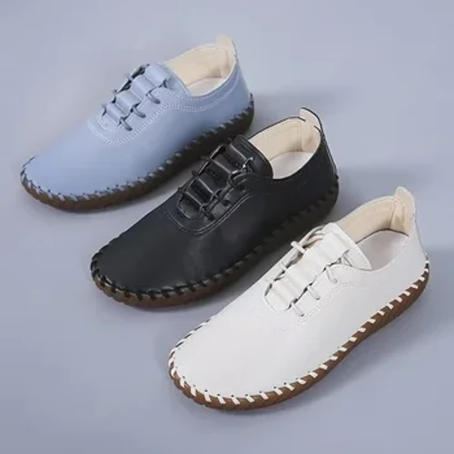 Tenisky Dámské Boty Platforma Mokasíny Šněrovací Kožené Ploché 2023 Trend Jaro Běžné Maminka Boty Mujer Zapatos Chaussure Femme