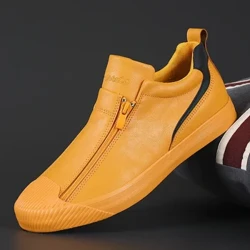 2023 Nye efterår mænds trendy sneakers læder blød sål mænd sko str. 38-44