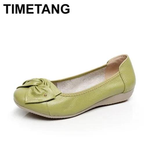 TIMETANG Plus ukubwa 34-43 wanawake viatu halisi vya ngozi vya gorofa vya wanawake viatu vya kazi mtindo mpya zaidi wa kike viatu vya kawaida vya wanawake gorofa