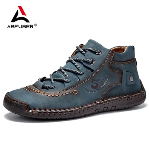 Pantofi pentru bărbați casual de piele handmade cu pantofi de blană pentru bărbați pantofi confortabil pantofi de mers pe jos bărbați apartamente vânzare fierbinte mocasins pantofi