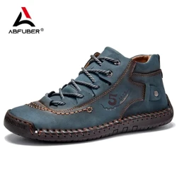 Viatu vya ngozi vilivyotengenezwa kwa mikono na Wanaume wa Kawaida Viatu vya Majira ya baridi na Viatu vya manyoya Wanaume Loafers Viatu vya Kutembea Wanaume Flats Moto Sale Moccasins Viatu