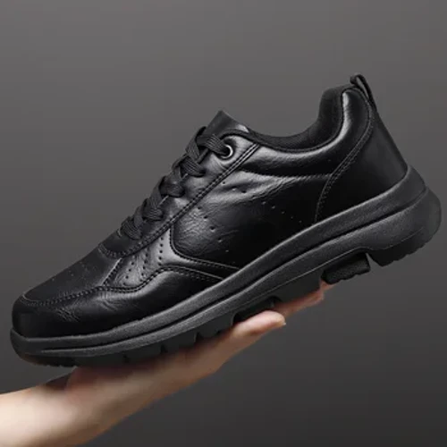 Chaussures d'affaires en cuir pour hommes, mocassins souples, confortables, décontractées, baskets d'automne, noires et blanches