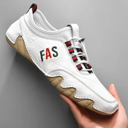 Isikhumba Esenziwe Ngesandla Abesilisa Abavamile Izicathulo Ezithambile Design Amateki Indoda Ekhululekile Izicathulo Zesikhumba Amadoda Ama-Loafer Okushisayo Ama-Moccasins Ukushayela Isicathulo