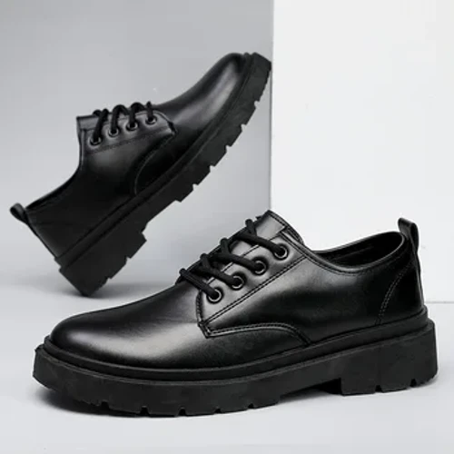 Pantofi pentru piele pentru bărbați rochie formală casual Oxfords plus dimensiuni în stil britanic apartamente de nuntă moale, respirabile, adidași de birou de mers pe jos
