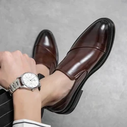 2024 Handmade Chất Lượng Cao Oxford Đầm Giày Nam Da Bò Phù Hợp Với Giày Cưới Chính Thức Phong Cách Anh Quốc Kinh Doanh Retro