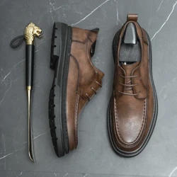 Designer Brand seevae mafiafia solovae fa'a'ava'ava'a mo tama'ita'i Fa'a'ei Fe'ei seevae Retro Brown seevae Oxford tamaloloa e tete'e fa'a.
