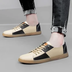 Jogging Herrefodtøj Forår Nyt Outdoor Sneakers Sko Mode Ægte Læder Fritidssko Letvægts Oxford Sko til mænd