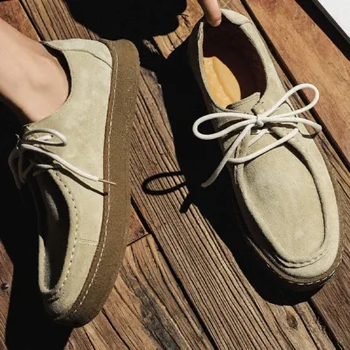 Lederschuhe für Herren, Vintage, lässig, mit Schnürung, echtes Rindsleder, bequeme Flats für Herren, Outdoor-Oxfords