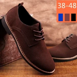 I-Chaussure Homme Suede Izicathulo Zesikhumba Zabesilisa I-Oxford Casual Classic Sneakers Izingubo Ezinethezekile Izicathulo Izingubo Ezinosayizi Omkhulu Amafulethi