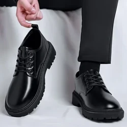 2024 Ardán Leathar Fir Chóiré Oxfords Duillín ar Bróga Derby Fireann Tottom Tiubh Loafers Corr Bróga gúna Foirmeálta Mens Square Toe