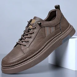 Neue Designer-Freizeitschuhe aus echtem Leder für Herren, verschleißfeste Oxford-Schuhe, modische Herren-Bergsteigerschuhe, kostenlose Lieferung