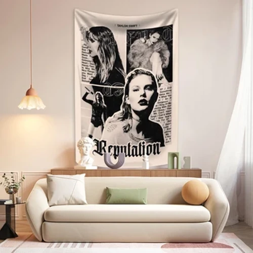 Taylors Tapestry Mur suspendu décor à la maison American Pop Chanteuse Pop Imprimée CHAMBRE OU DORMITORY FORTEMENT DE CONCERT DÉCORAGE