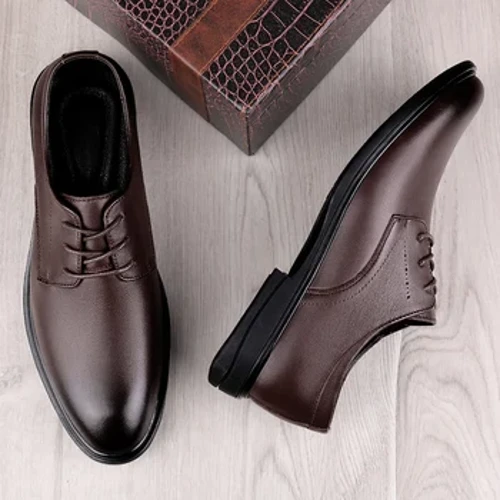 Izicathulo Zesikhumba Sangempela Zamadoda Izingubo Zebhizinisi Izingubo Zokufanelana Konke Okujwayelekile Kwabesilisa Izicathulo Izicathulo Ezishaqisayo Ezibamba Izicathulo Wear-Resistant Oxford Shoes