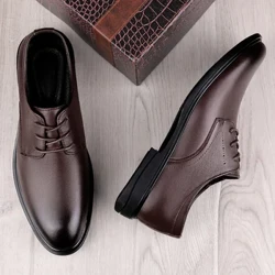 Izicathulo Zesikhumba Sangempela Zamadoda Izingubo Zebhizinisi Izingubo Zokufanelana Konke Okujwayelekile Kwabesilisa Izicathulo Izicathulo Ezishaqisayo Ezibamba Izicathulo Wear-Resistant Oxford Shoes