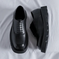Ibhizinisi Elisemthethweni I-Oxford Shoes Yamadoda Ileyisi Yekhwalithi Ephakeme Yabesilisa Izicathulo Izicathulo Ezivamile Zesikhumba Izicathulo Zomklami Wemfashini Womkhiqizo Wesikhumba Izicathulo