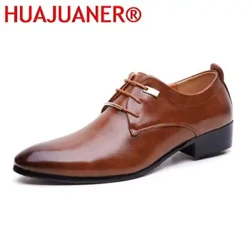 Larruzko Gizonezko Oinetako Dotoreak Italiako Soineko Formala Gizonezkoen Oinetakoak Luxuzko Marka Moda Mokasinak Bulegoan Lan egiteko Oxford Oinetakoak Gizonentzako