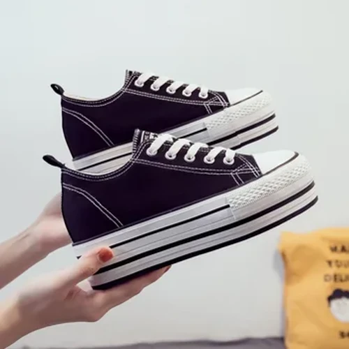 Ženske cipele s unutarnjim povećanjem Platnene cipele s ravnom petom od 8 cm Moda Sve s pločom za kolače Cipele Cipele s platformom Tenisice
