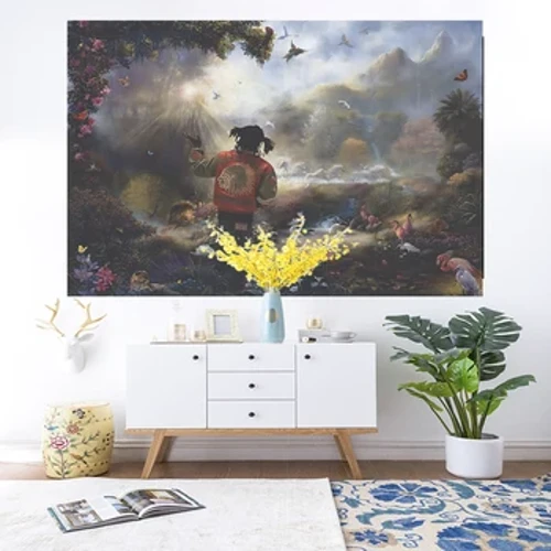 XxDeco Chief Keef Garden Of Eden Tapestry Ταξιδιωτική Διακόσμηση Πετσέτα τοίχου Εκτυπωμένη Όμορφη Κουβέρτα Σπιτιού Έγχρωμη Τέχνη κρεμαστών κρεβατοκάμαρας