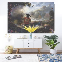 XxDeco Chief Keef Garden Of Eden Tapestry Travel Decor Handduch Mauer gedréckt Schéin Decken Doheem Faarweg Schlofzëmmer hängend Konscht