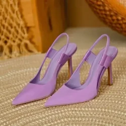 2024 Majira ya Msimu Mpya wa Chapa ya Wanawake Viatu vya Slingback Viatu Vilivyochongoka kwenye Kisigino Chembamba cha Wanawake Pampu za Kifahari Viatu Viatu vya Drss