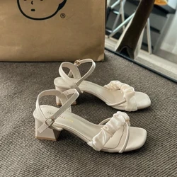 Mga Sandals ng Mataas na Takong ng mga Babaeng Sexy Toe Tsinelas Tag-init 2024 Panlabas na Flip Flops Dress Elegant Sapatos Pumps Mujer Slides