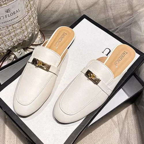 Usayizi Omkhulu Wabesifazane Abasha Abesifazane Abasha Besikhumba Seminyuzi Yesikhumba Imfashini Yeslipper Yangaphandle Emnandi Yangaphandle Izimbadada Zamantombazane Amaflethi Ama-slip-on Loafers