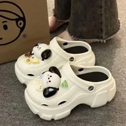 Lletem sawdl Trwchus Unig Ladies Sandalau Sodlau Uchel Sandalau Haf Achlysurol Merched Esgidiau Traeth Flip Flops Sleidiau Solid Sliperi Merched