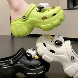 Eva Hole Skor Dam Sommar Utomhuskläder Skitkänsla Höja botten Halkfritt mode Trendigt Söta strandsandaler