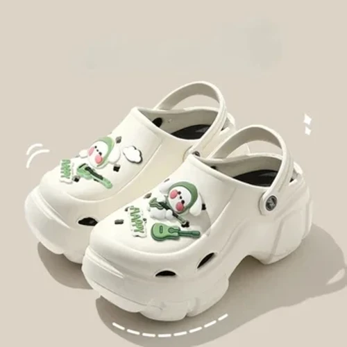 Nei Sandalen Slippers DIY Cute Cartoon Clogs Frae Mulles Summer Beach Sandalen Cave Hole Weiblech Gaart Schong Fir Studenten Meedercher