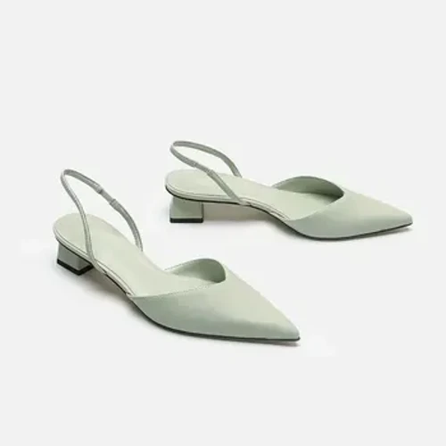 Sandali con tacco alto da donna Stile estivo semplice Punta a punta Tacco quadrato Suola in gomma Cinturino sottile alla moda Scarpa singola