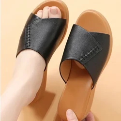 Famle Dép Sandals Nữ Con La Thời Trang Cao Cấp Da Dẹt Chắc Chắn Nhà Bãi Biển Trượt Mùa Hè