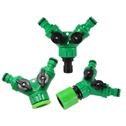 Tuin Irrigatie Y-vormige Water Splitter 1/2 "3/4" Binnendraad 2-Way Water Klep Bewatering systeem Water Controller Schakelaar