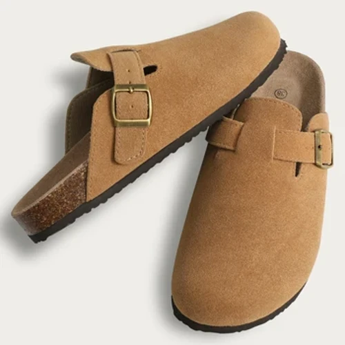 Shevalues ​​Da Nút Chai Dép Dành Cho Nữ Thời Trang Mùa Hè Giày Sandal Cặp Đôi Mang Giày Sandal Đế Dày Cổ Điển Con La Guốc
