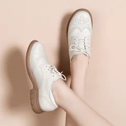 Nā kāmaʻa ʻili palupalu ʻoluʻolu o nā kāmaʻa wahine Bullock Retro Rom Strap kāmaʻa Poʻo Poʻo ʻulaʻula Nui Nui Loafers hoʻoilo ʻoiaʻiʻo 41